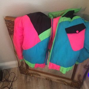 A neon jacket