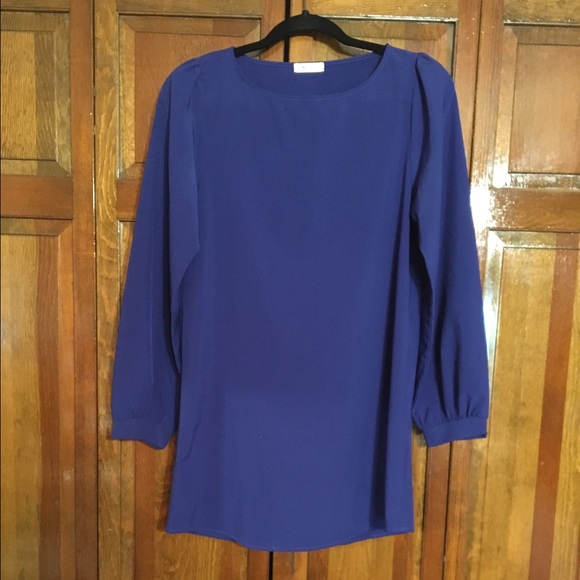 Tobi long sleeve royal blue dress