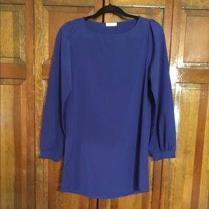 Tobi long sleeve royal blue dress