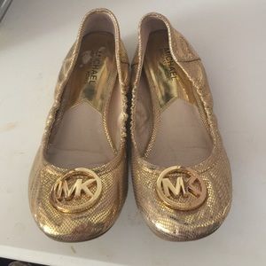 Michael Kors Gold Flats