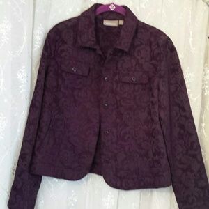 Purple "jean" jacket by Croft & Barrow Sz - M.