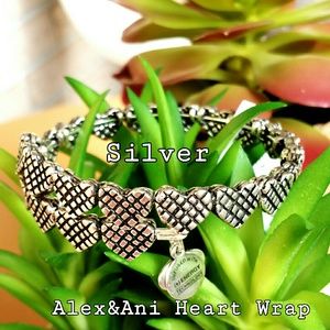 Alex and Ani Heart Wrap Silver