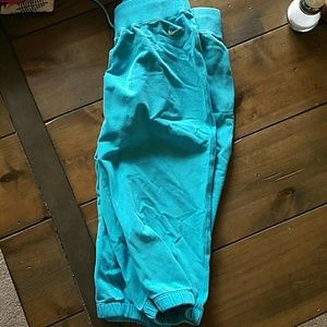 Large blue Nike workout crops