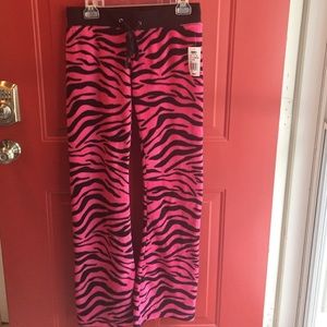 Pink zebra pj bottoms - NWT!