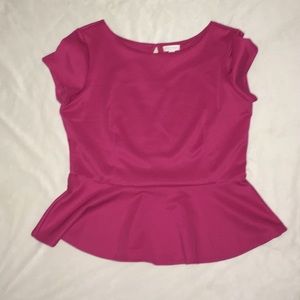FINAL Hot Pink Peplum Shell