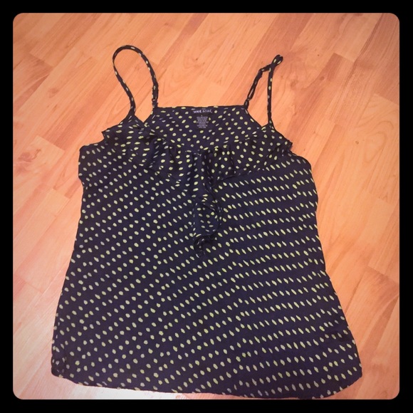 Navy/neon polka dot top - Picture 1 of 4