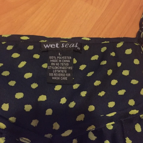 Navy/neon polka dot top - Picture 3 of 4