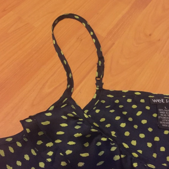 Navy/neon polka dot top - Picture 4 of 4