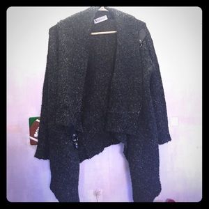 Lapel cardigan sweater