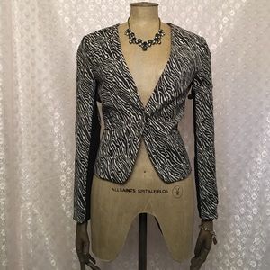 H&M zebra print blazer
