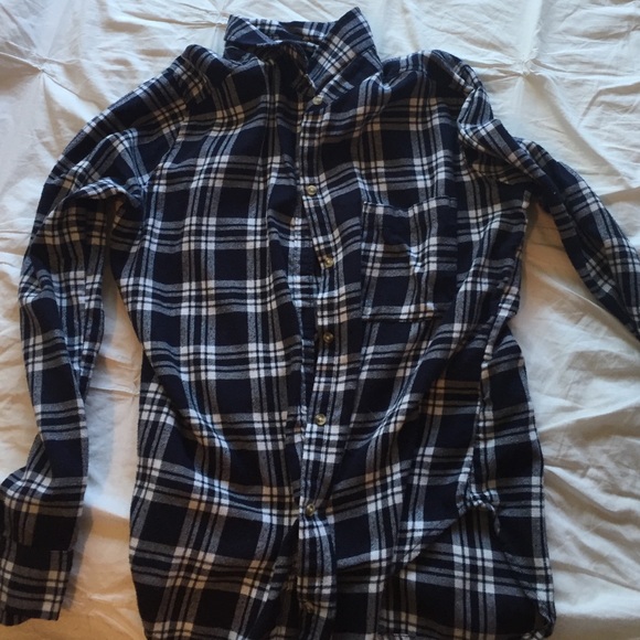 Navy blue and white flannel clearance