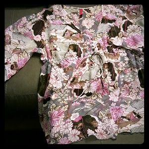 Sheer Floral Tunic