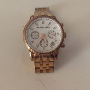 Rose gold Michael Kors watch