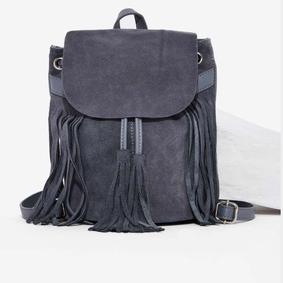 Nasty Gal Handbags - Nasty gal suede fringe backpack