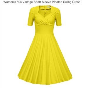 Yellow vintage style dress