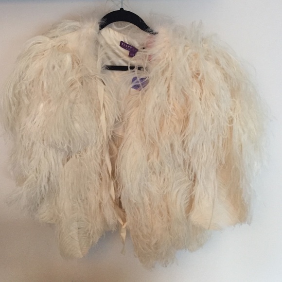 Ralph Lauren ostrich feather cape