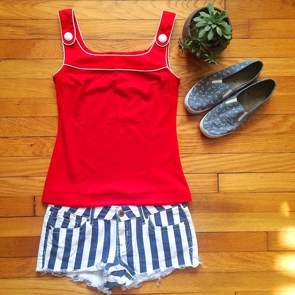 ModCloth Tops - 🍒 Modcloth Matey in Red Tank, size S