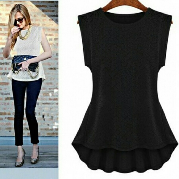 Tops - Black peplum top