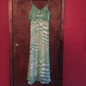 Long dress with adj spaghetti straps. Sz Small