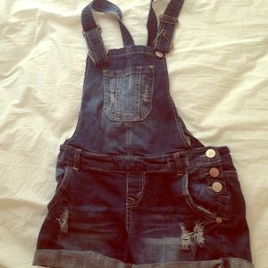 Jean overall shorts