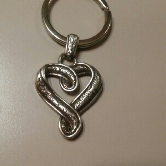 Brighton silver heart keychain
