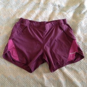 Patagonia trail running shorts (small, berry)