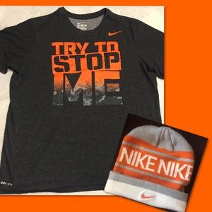 Nike DriFit T-Shirt & Beanie
