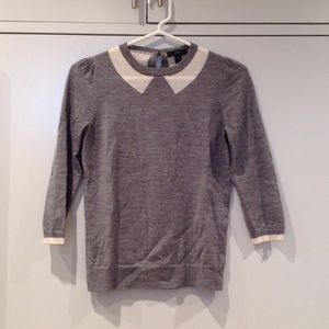 Faux collared 3/4 sweater. J. Crew. Size: xxs