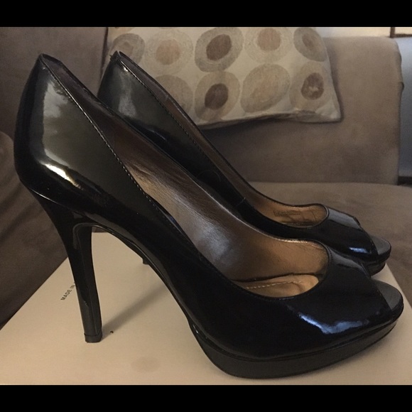 Black Patent Peep Toe Heels from BCBG Generation