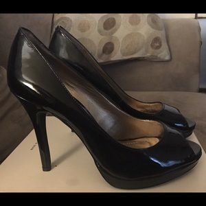 Black Patent Peep Toe Heels from BCBG Generation