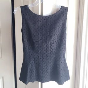 ♠️ NWT Kate Spade Black Crochet Peplum Top♠️