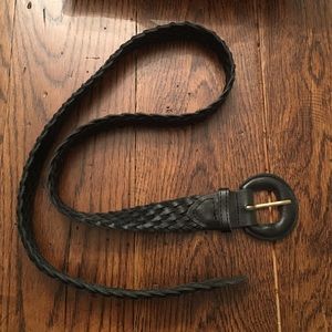 Black Leather belt XXL