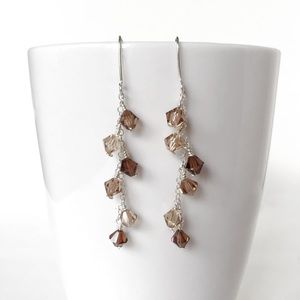 Handmade Swarovski Crystal & Sterling Earrings