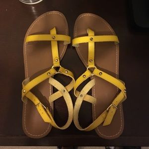 Mustard yellow sandals