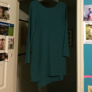 Turquoise plain dress