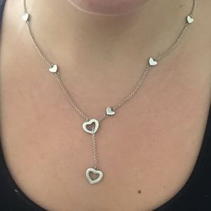 Authentic Tiffany & Co open heart lariat necklace