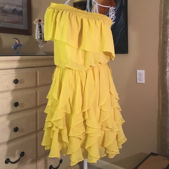 Jessica Simpson one shoulder chiffon dress