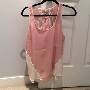 Mauve and cream tank