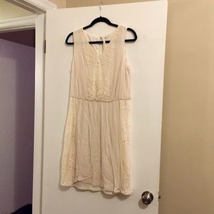 Cream Dress with Lace