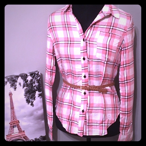 Pink Plaid Flannel - Picture 1 of 4