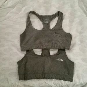 Northface Gray Sports Bras