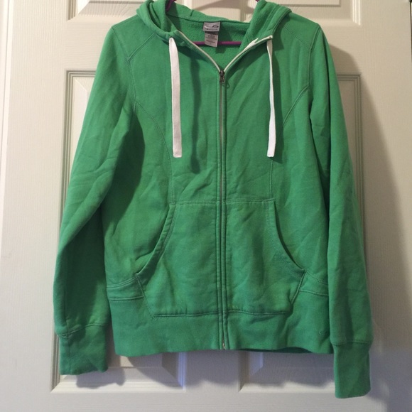 NWOT green full-zip hooded sweatshirt