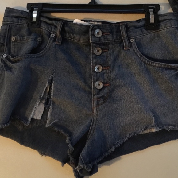 Distressed Denim Shorts by Free People - Picture 3 of 3