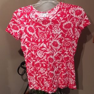 Old Navy red and white tee
