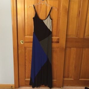Color blocked maxi dress