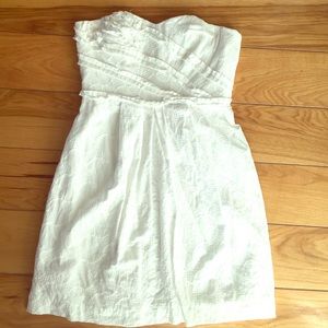 Strapless white dress