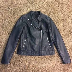 Black leather jacket