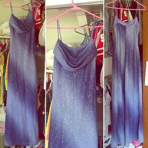 Blue Ombré Formal Sparkly Dress 🌌🌠
