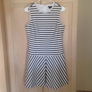 Theory drop waist striped dress