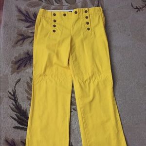 Yellow retro wide leg pants